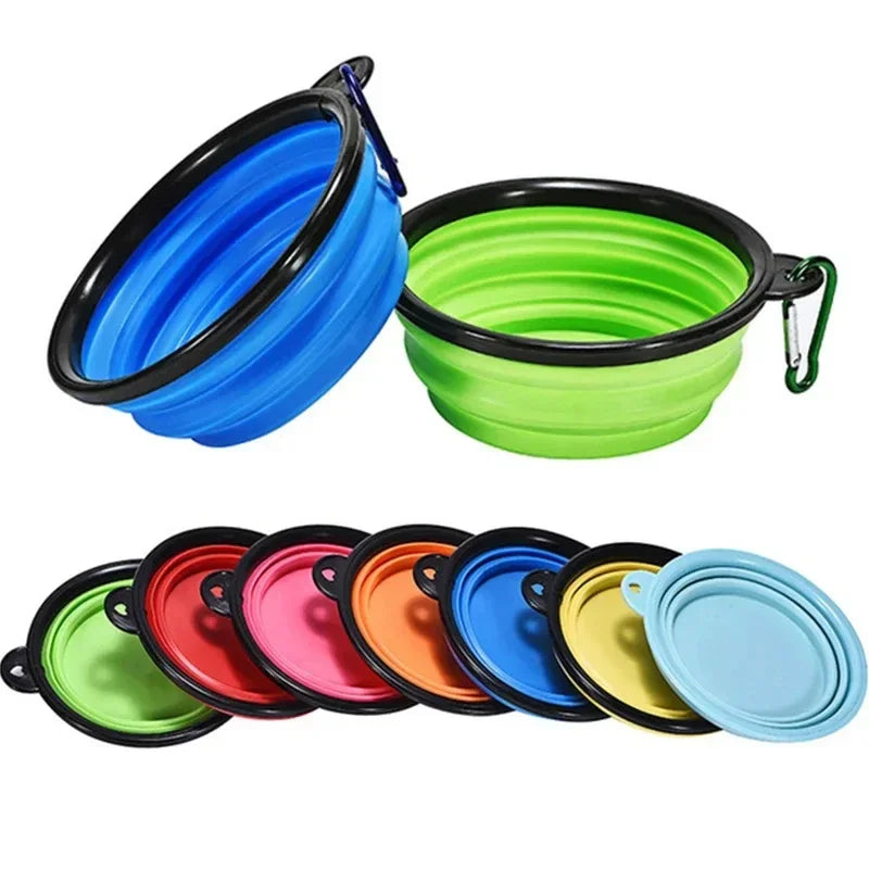 Portable Pet Travel Bowl – 350mL Collapsible Dog & Cat Feeding Cup