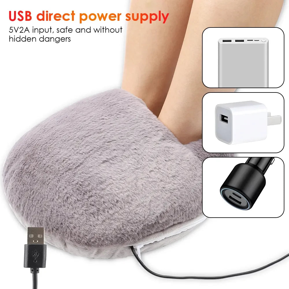 Electric Foot Warmer – Soft Velvet Washable Heating Pad