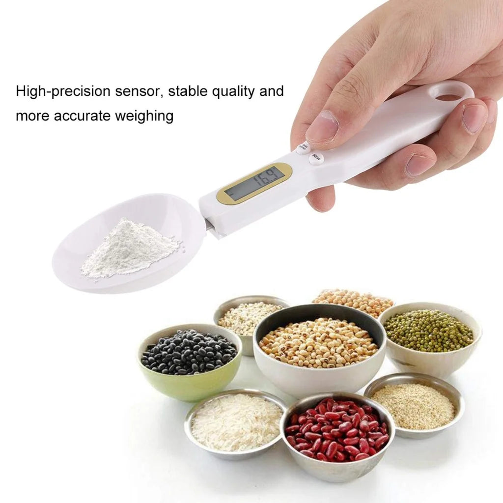 Digital Kitchen Spoon Scale – LCD Food Weighing Tool 0.1-500g