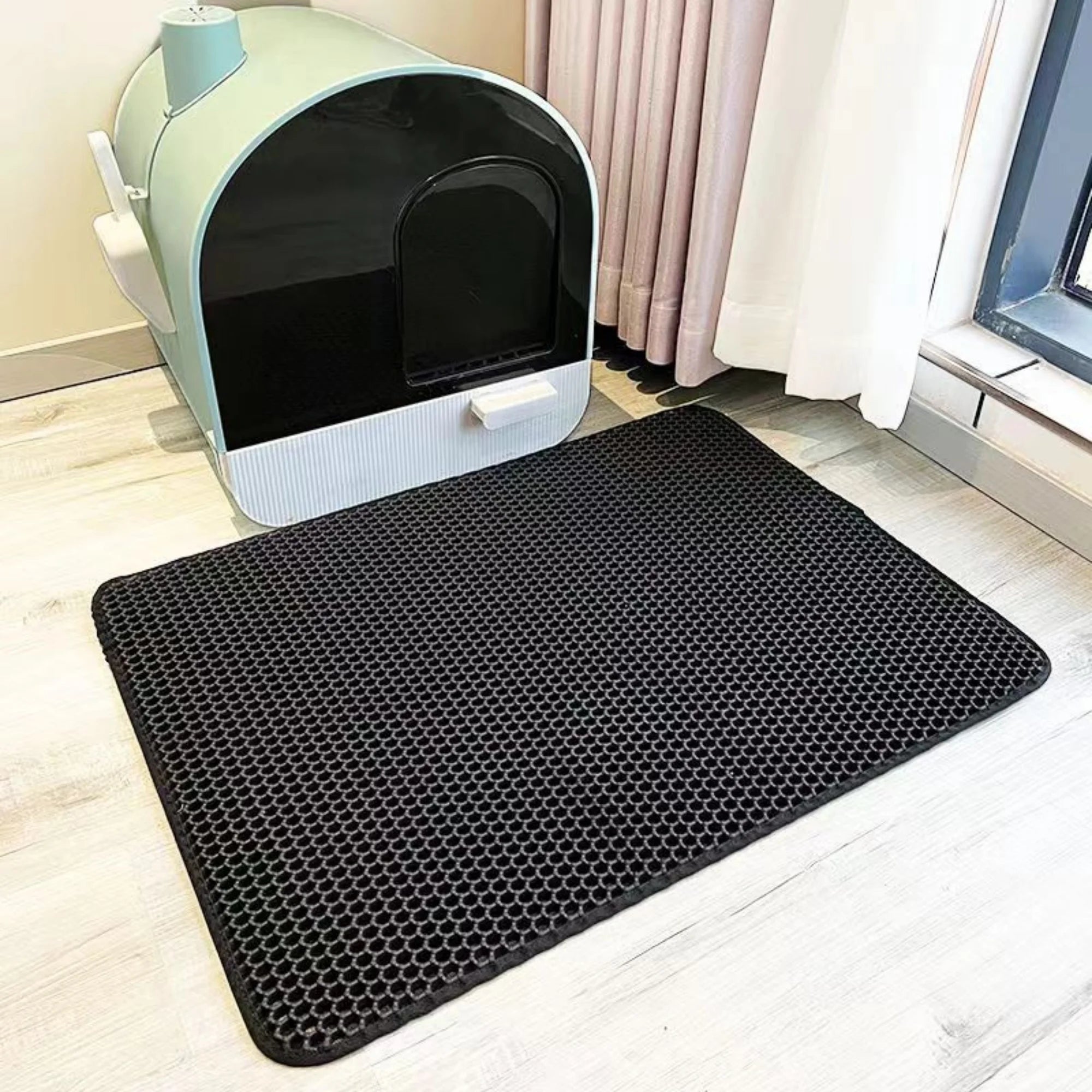 Durable Cat Litter Box Mat – Waterproof, Double Layer & Easy to Wash