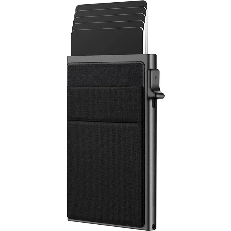 RFID Blocking Metal Wallet for Men ,Slim Minimalist Credit Card Holder Case
