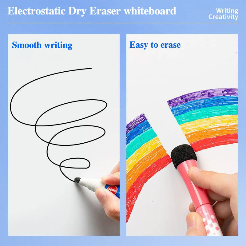 45CM Reusable Static Whiteboard,Easy Stick & Remove Dry Erase Board