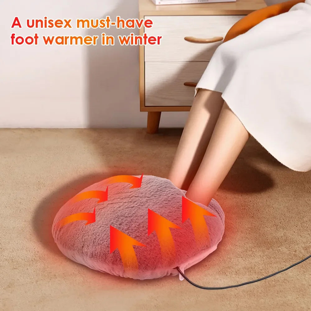 Electric Foot Warmer – Soft Velvet Washable Heating Pad