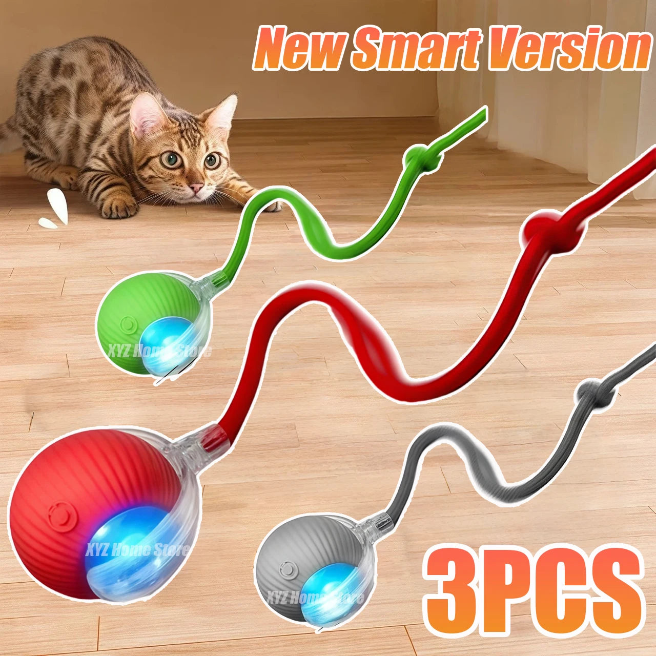 Rechargeable Cat Ball Toy – Automatic Rolling Interactive Pet Training Toy