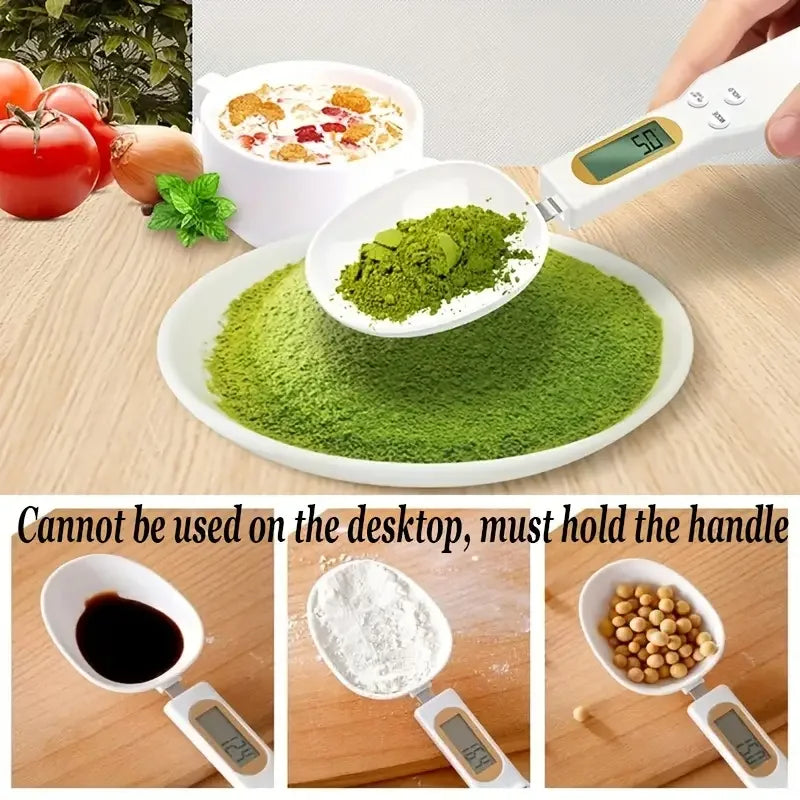 Digital Kitchen Spoon Scale – LCD Food Weighing Tool 0.1-500g