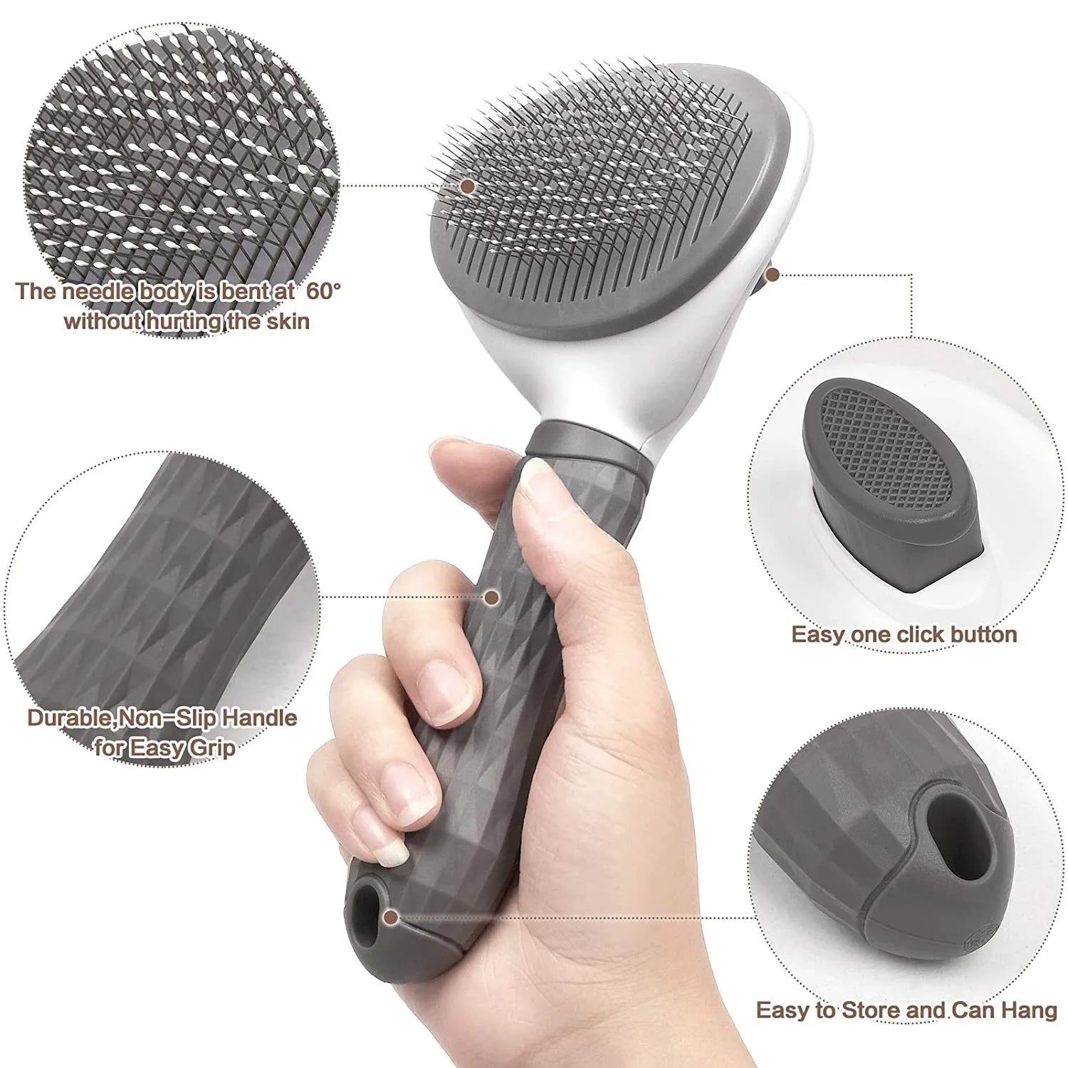 Dog & Cat Brush – Hair Remover, Dematting & Grooming Tool
