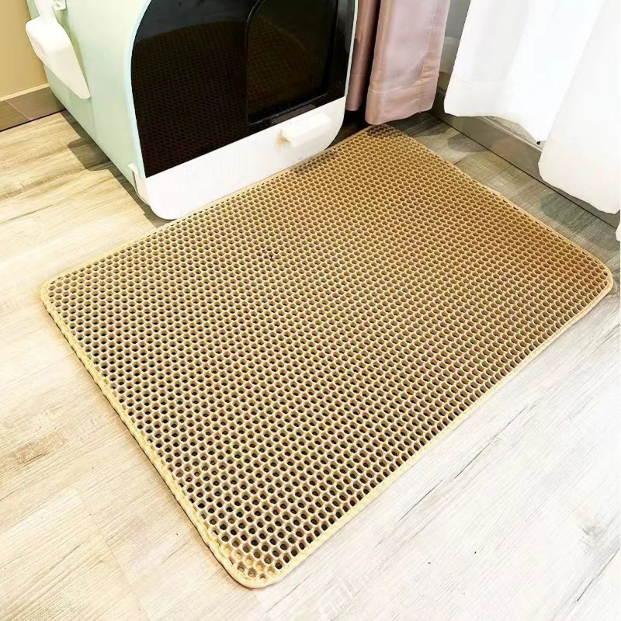 Durable Cat Litter Box Mat – Waterproof, Double Layer & Easy to Wash
