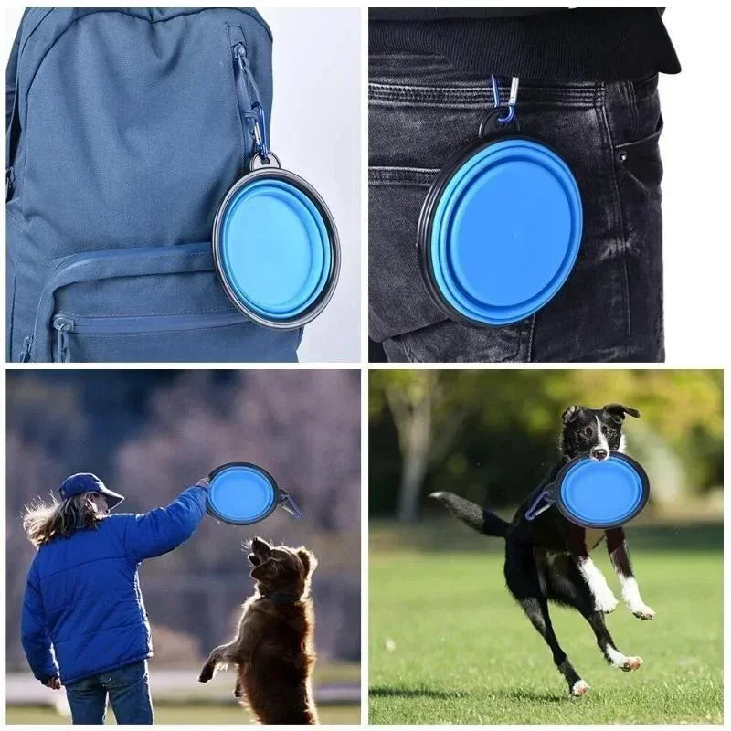 Portable Pet Travel Bowl – 350mL Collapsible Dog & Cat Feeding Cup