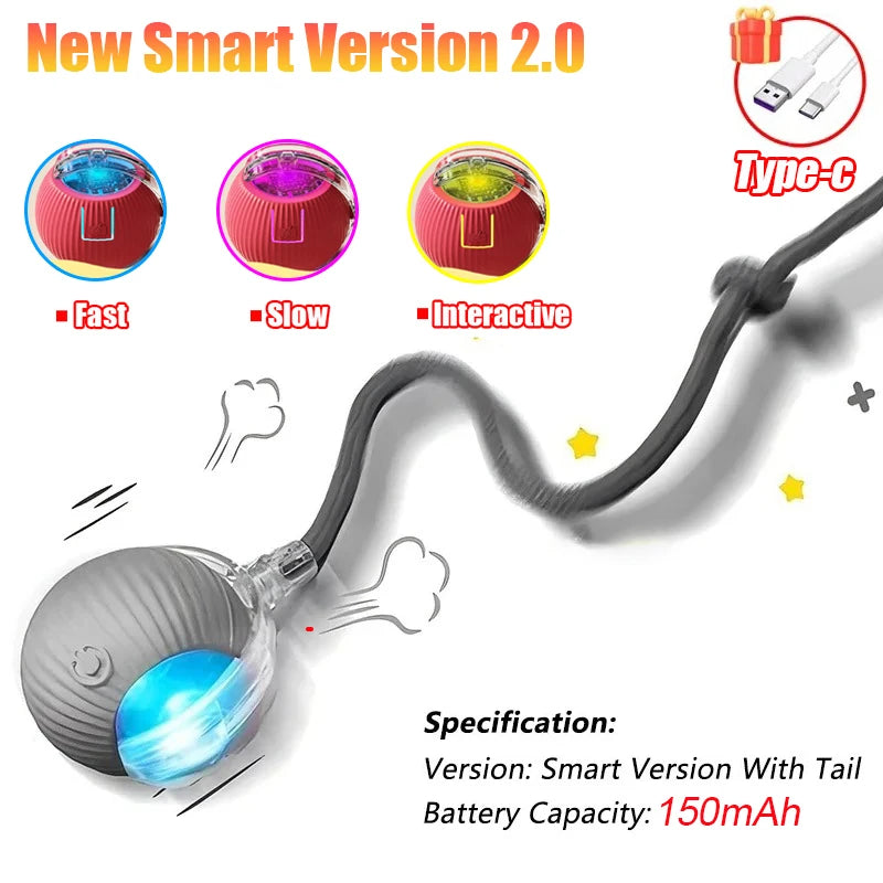 Rechargeable Cat Ball Toy – Automatic Rolling Interactive Pet Training Toy