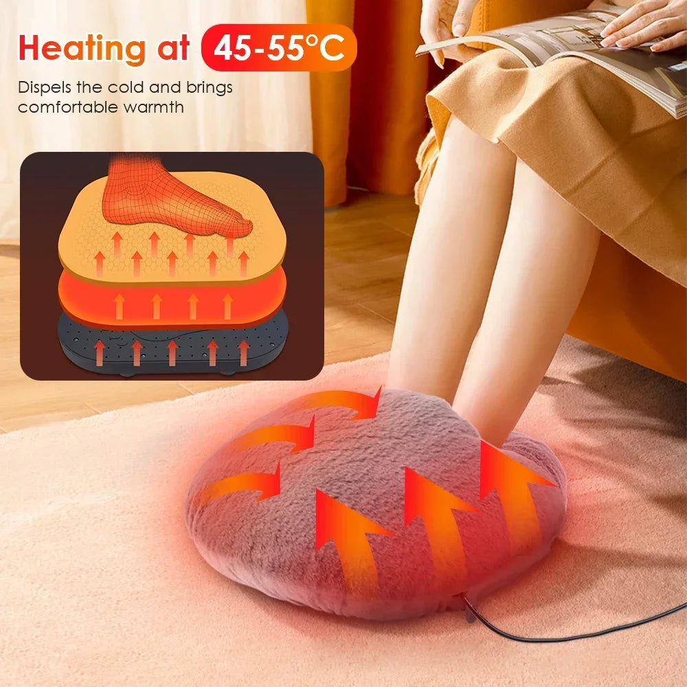 Electric Foot Warmer – Soft Velvet Washable Heating Pad
