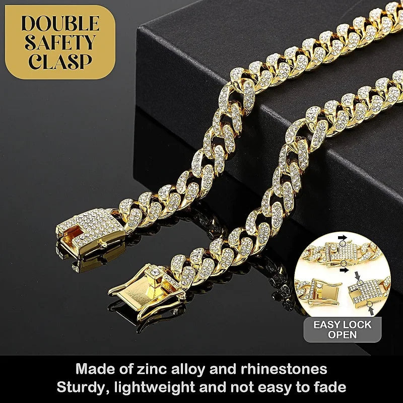Pet Jewelry Collar – Gold Chain Necklace for Dogs & Cats