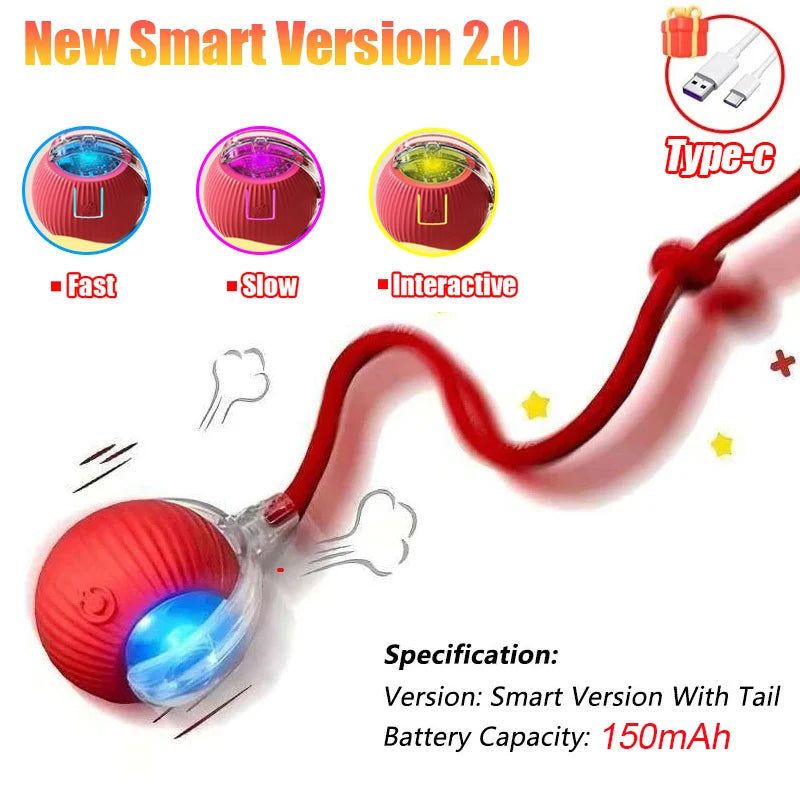 Rechargeable Cat Ball Toy – Automatic Rolling Interactive Pet Training Toy