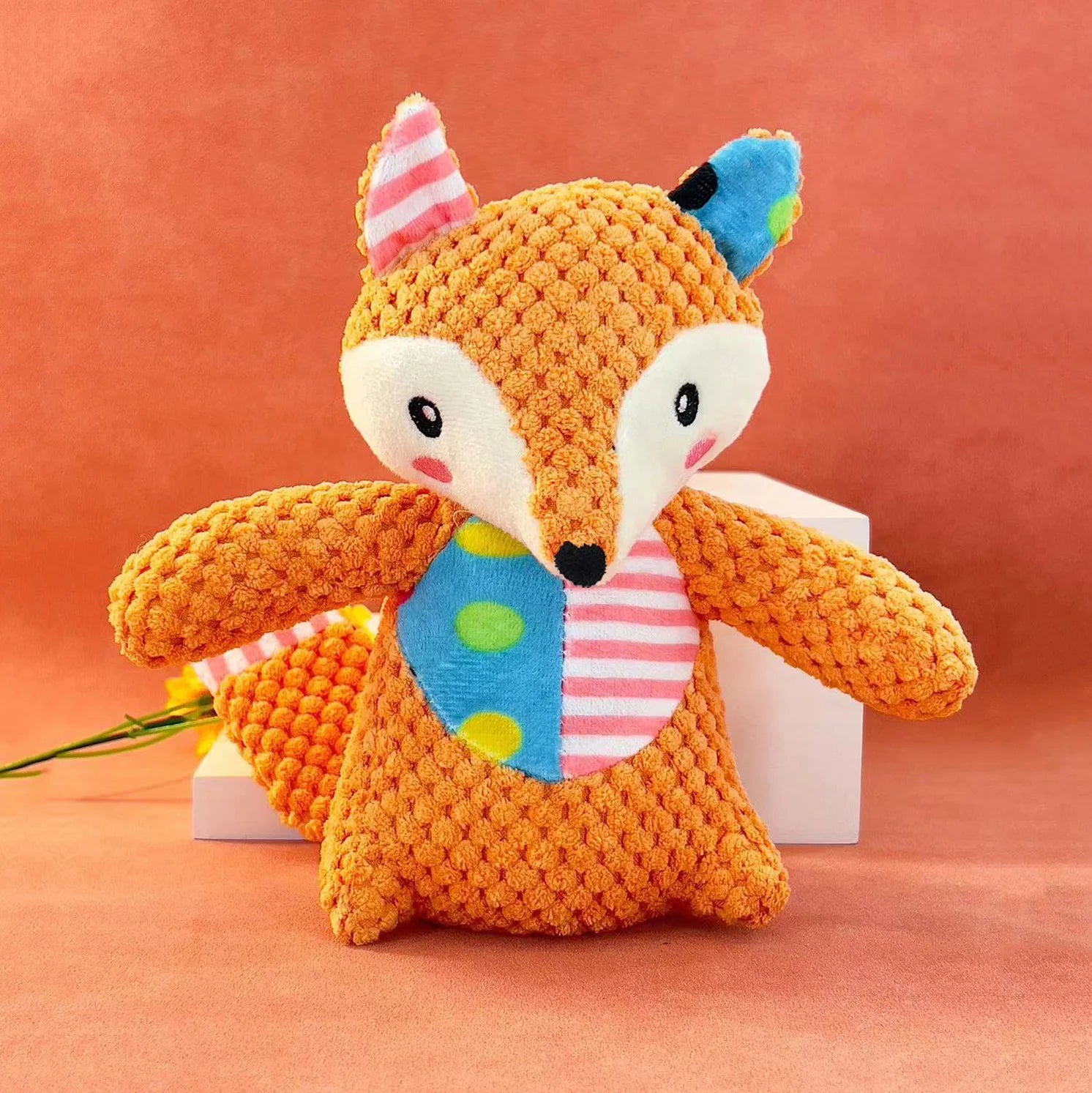 Interactive Dog Plush Toy – Bite Resistant, Teeth Cleaning & Squeaky Pet Toy