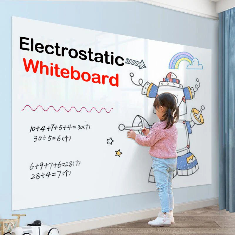 45CM Reusable Static Whiteboard,Easy Stick & Remove Dry Erase Board