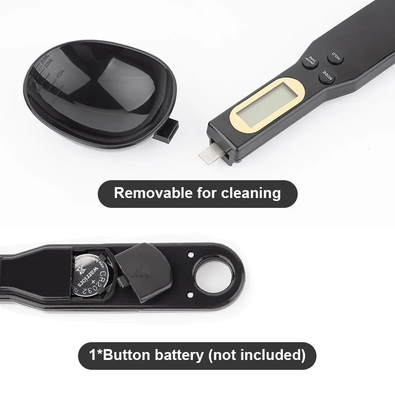 Digital Kitchen Spoon Scale – LCD Food Weighing Tool 0.1-500g