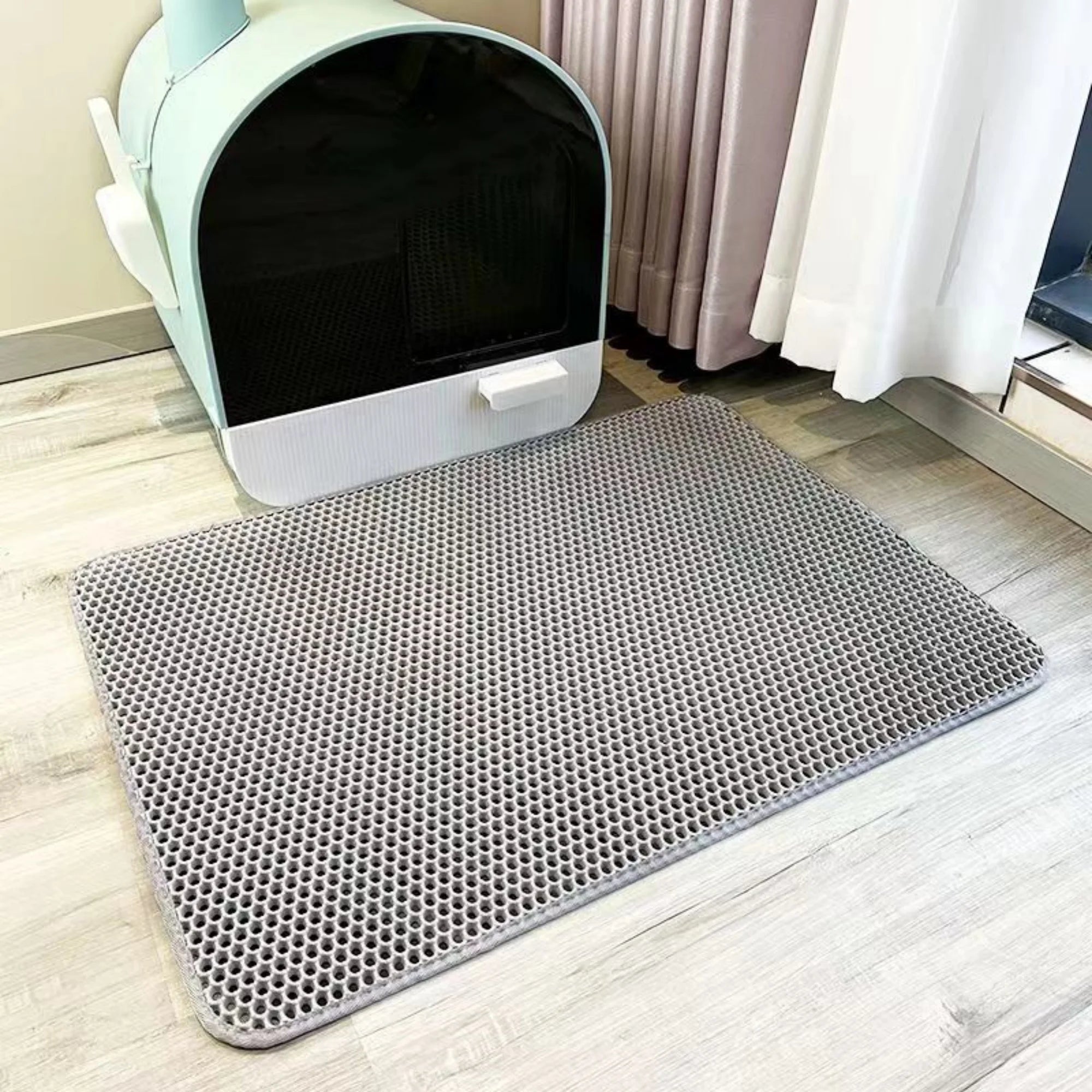 Durable Cat Litter Box Mat – Waterproof, Double Layer & Easy to Wash