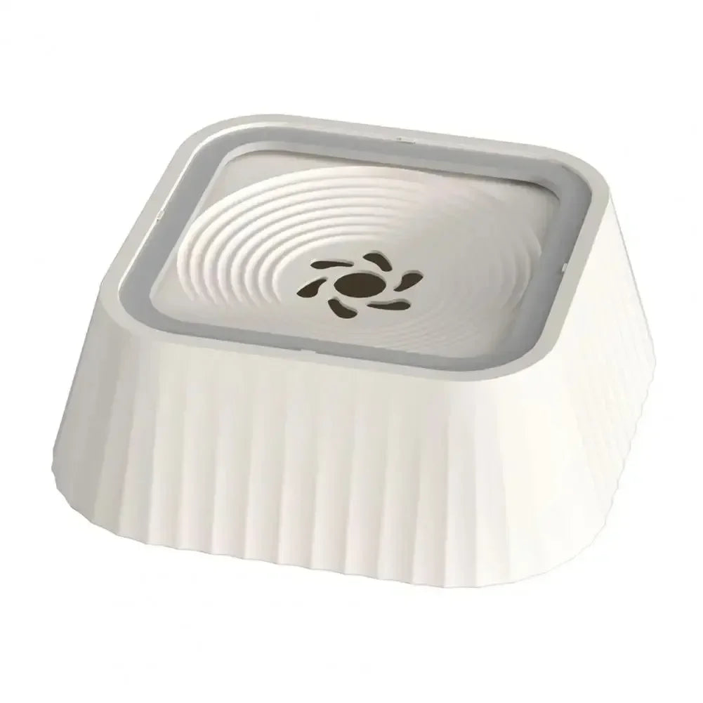 No Spill Pet Water Fountain,Anti-Splash Dog Bowl with Floating Plate Slow Feeder