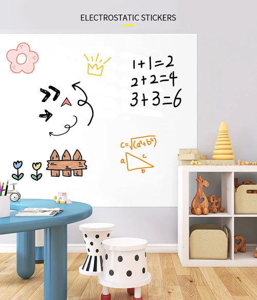 45CM Reusable Static Whiteboard,Easy Stick & Remove Dry Erase Board