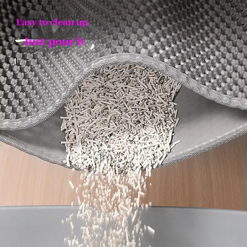 Durable Cat Litter Box Mat – Waterproof, Double Layer & Easy to Wash