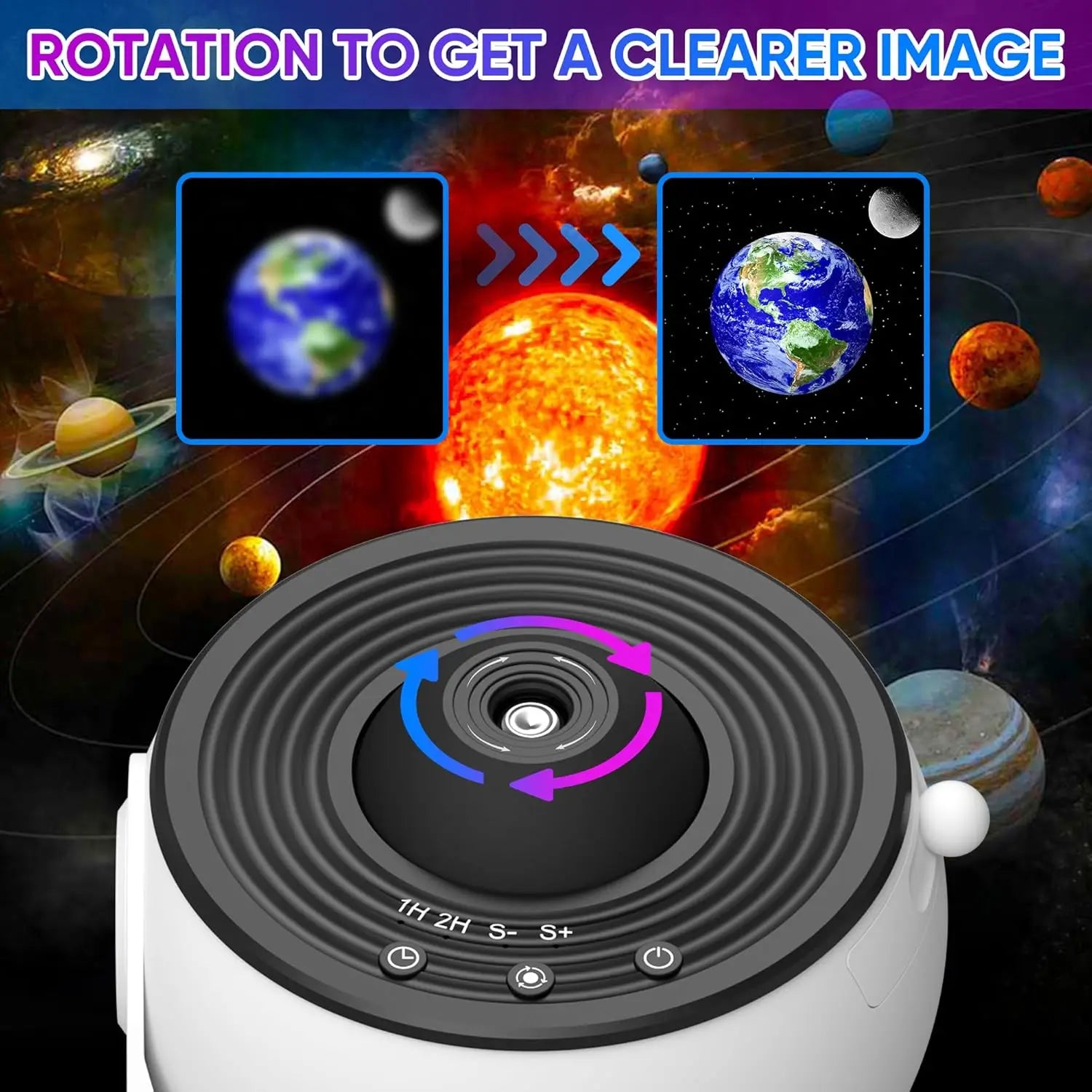 Star Projector Night Light – Galaxy Lamp for Room Decor